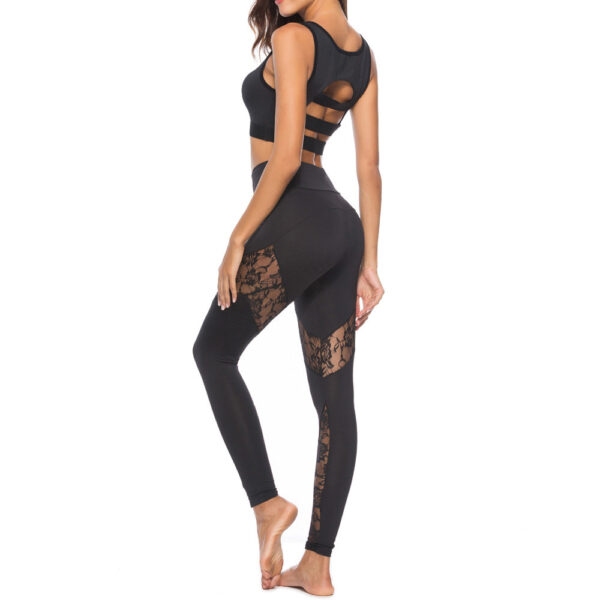 Lace perspective sports yoga pants - Image 6