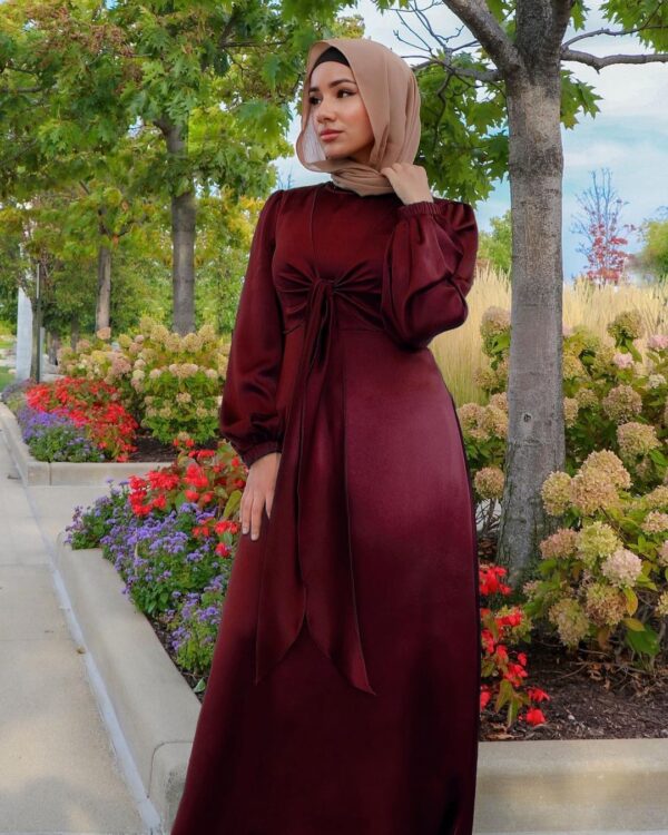 Ramadan Eid Mubarak Kaftan Dubai Abaya Turkey Muslim Women Hijab Satin Dress Islam Caftan Marocain Dresses Vestidos Robe Femme - Image 6