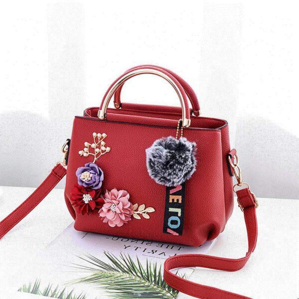 Shoulder Bag Women Tattoo Flower Handbags New Flower Hand Ladies Bags - Image 3