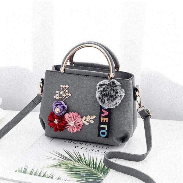 Shoulder Bag Women Tattoo Flower Handbags New Flower Hand Ladies Bags - Image 4