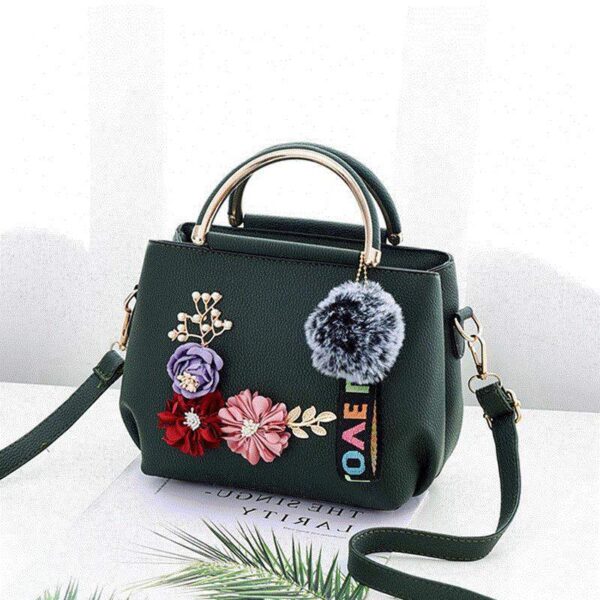 Shoulder Bag Women Tattoo Flower Handbags New Flower Hand Ladies Bags - Image 5