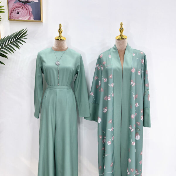 Middle East DUBAI Turkish Robe Solid Color Jumpsuit - Image 10