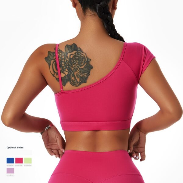 Yoga Suit Women's Running And Cycling Wear Off-shoulder Sports Bra Gym Training Tights - Image 6