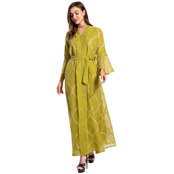 Middle East Muslim Temperament Gauze Dress - Image 6