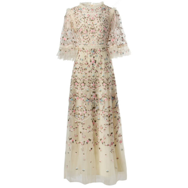 Luxury Embroidery Beads Dress Women - Image 5