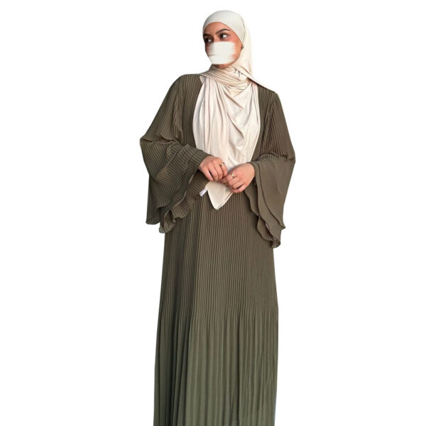 Dubai Pullover Robe Chiffon Pleated Dress - Image 3